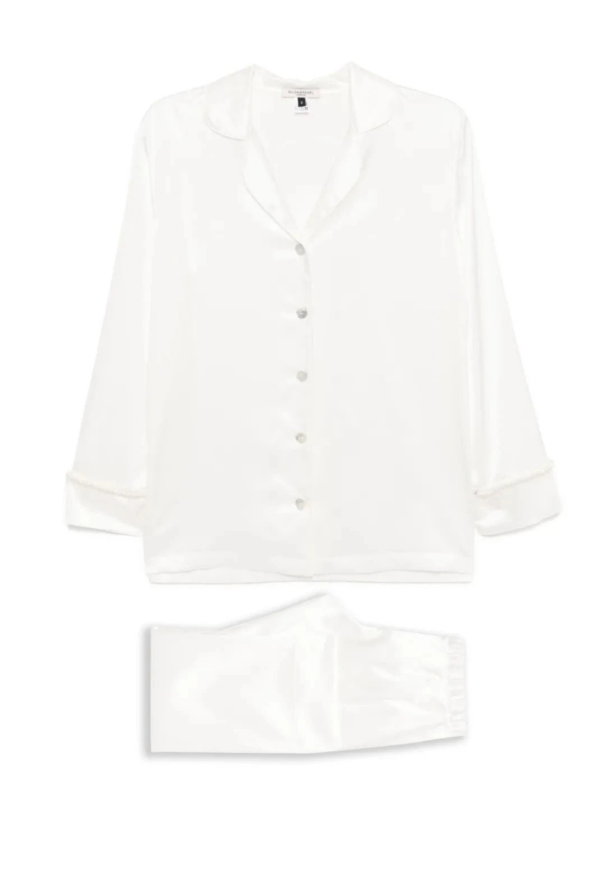 Silk Pyjama with Pearls Luxury Bridal Loungewear – Gilda Pearl
