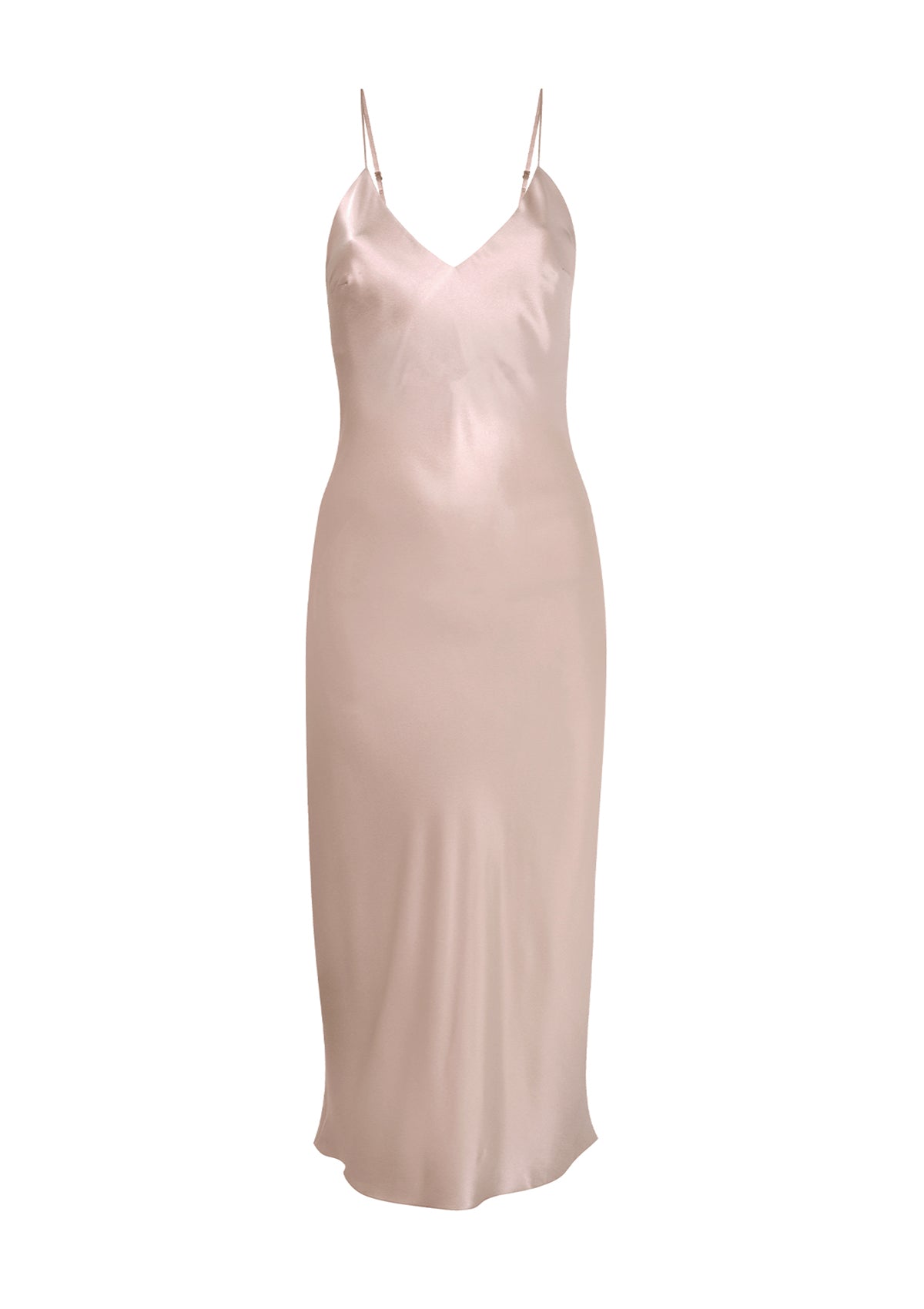 Pink silk slip dress hotsell