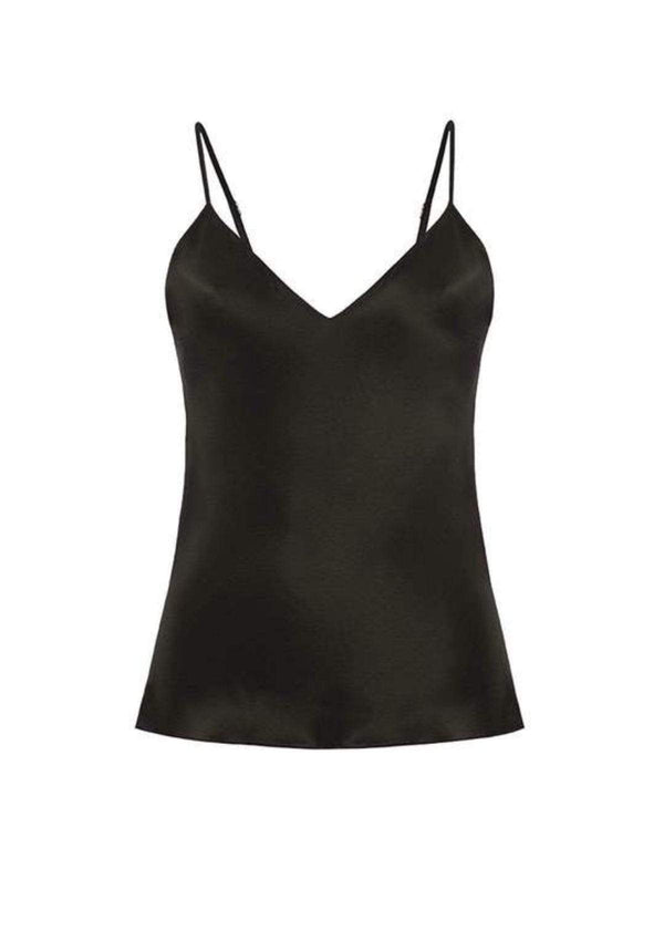 Black Silk Camisole made in UK by Gilda & Pearl