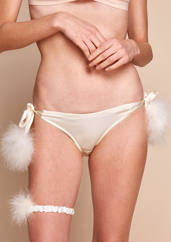 White Feather Knicker by Gilda & Pearl