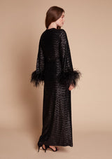 Luxury Silk Robe Gilda & Pearl Small/Medium / Black Seraphina Gown