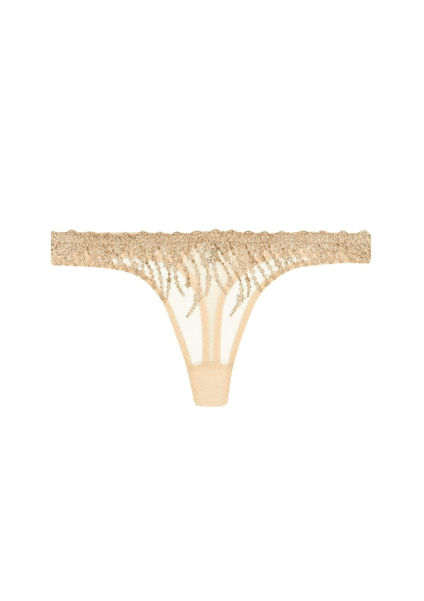 Luxury Gold Thong Gold Embroidery Thong by Gilda & Pearl
