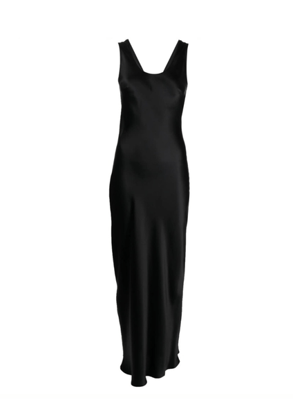 Black Silk Dress - Gilda & Pearl
