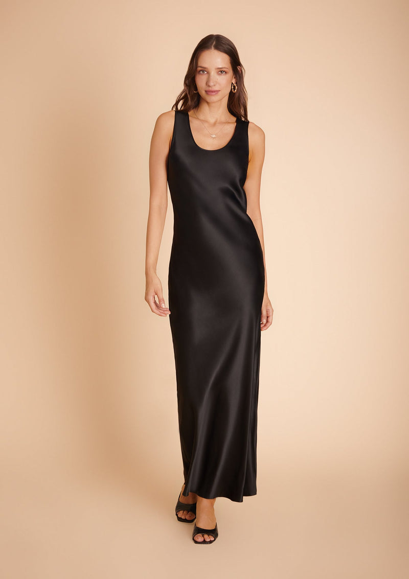 silk slip dress thick straps Satin Slip Dress With Wide Strap, Sky Blue