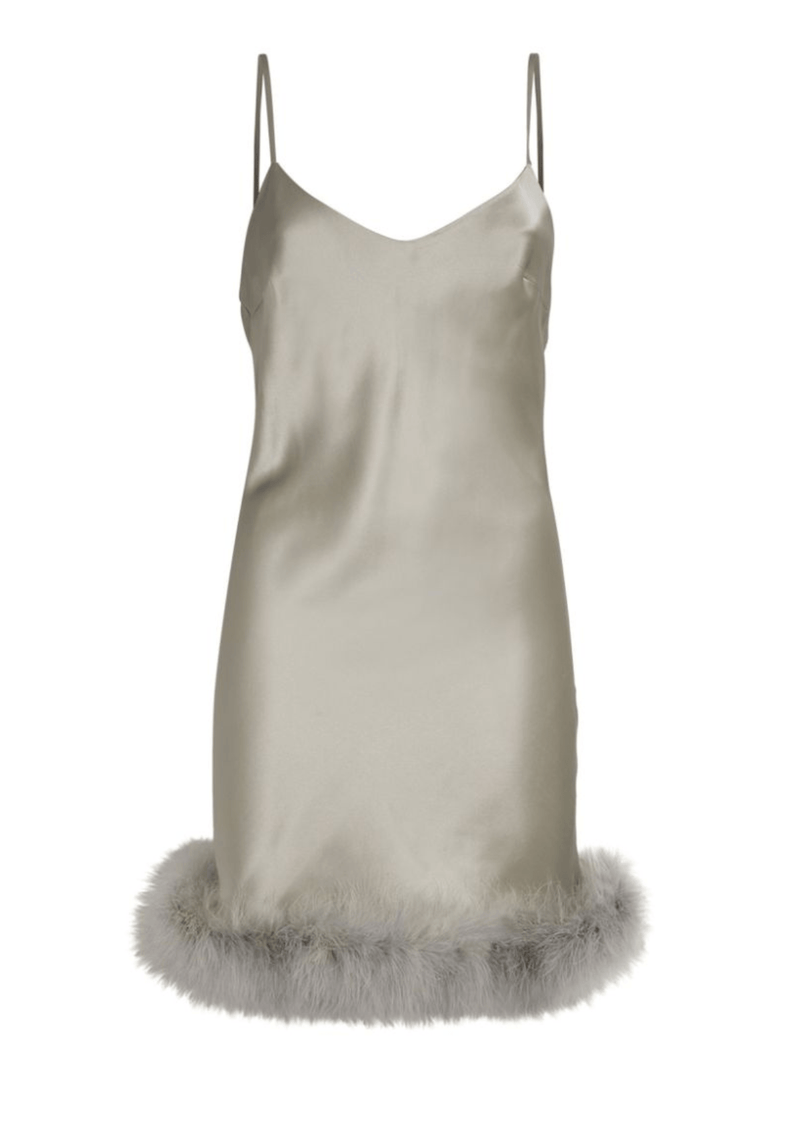 Gilda & Pearl dress Kitty Silk and Feather Slip Dress