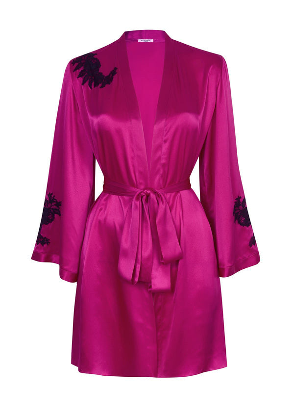 Pink Silk Luxury Robe Gilda & Pearl Juliete Robe