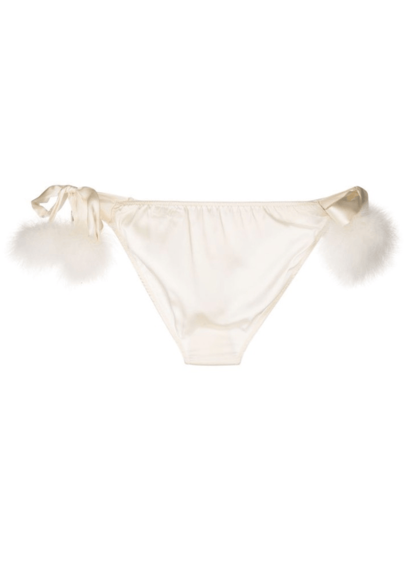 Gilda & Pearl knicker Celeste Silk and Feather Tie-Side Knicker