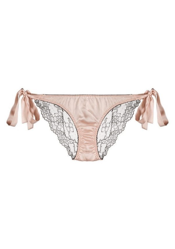 Gilda & Pearl knicker Pink lace Tie-Side Knicker