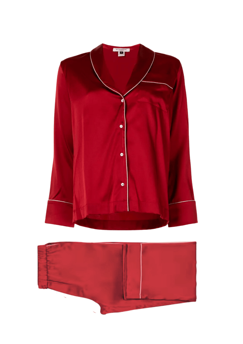 Gilda & Pearl Pyjamas Backstage Red Silk Pyjama