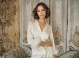 Gilda & Pearl Pyjamas Celeste Silk and Feather Pyjama Set