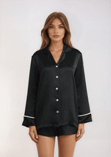 Gilda & Pearl Pyjamas Girls Love Pearls Pyjama Set Black