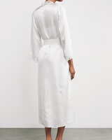 Gilda & Pearl Robe Bridal Long Ivory Silk Robe