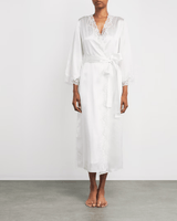 Gilda & Pearl Robe Bridal Long Ivory Silk Robe