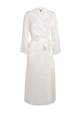 Gilda & Pearl Robe Bridal Long Ivory Silk Robe