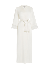 Gilda & Pearl Robe Bridal Midi Ivory Silk Robe