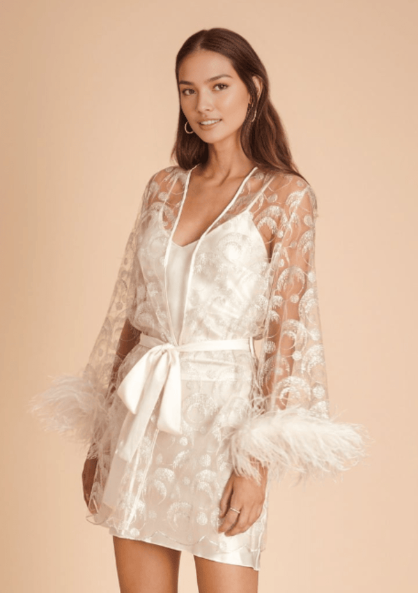 Gilda & Pearl Robe Champagne in Venice Short Robe