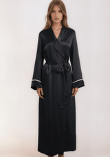 Gilda & Pearl Robe Girls Love Pearls Long Robe Black