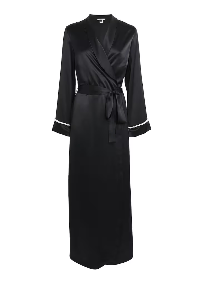Gilda & Pearl Robe Girls Love Pearls Long Robe Black