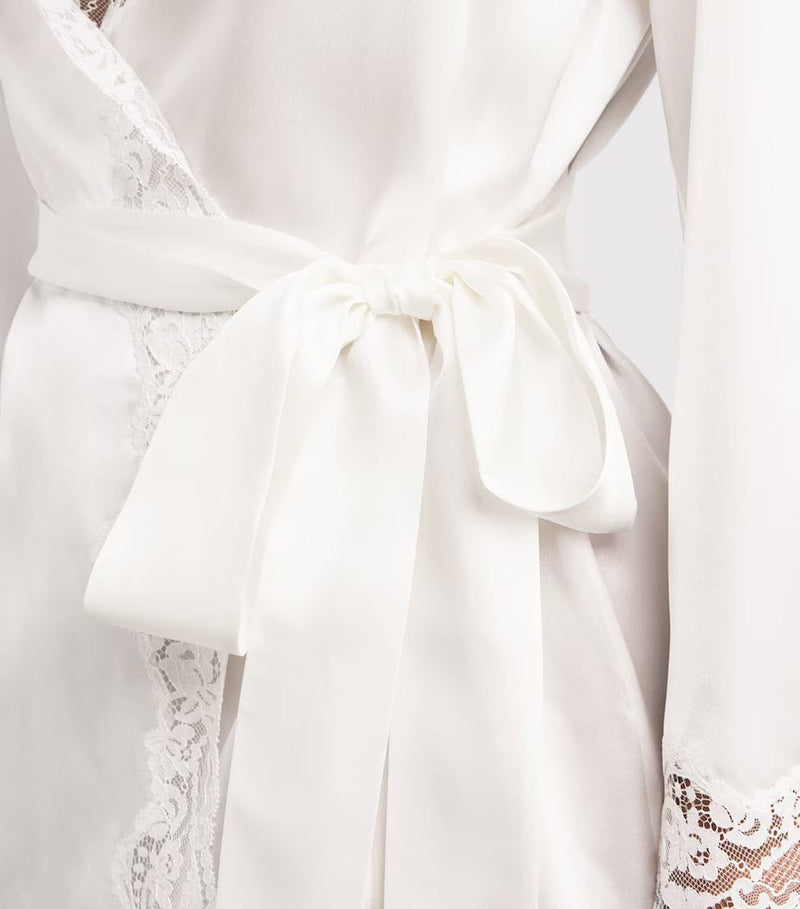 Gilda & Pearl Robe In My Boudoir Silk Short Robe