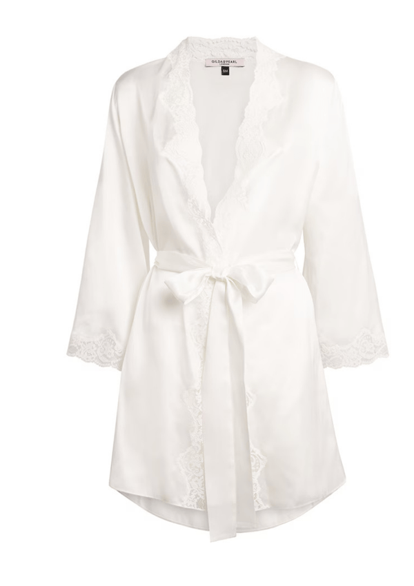 Gilda & Pearl Robe In My Boudoir Silk Short Robe