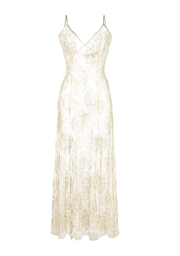 Gilda & Pearl Robe L'age D'or Long Lace Slip