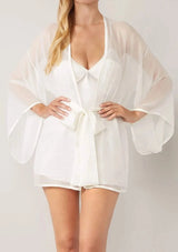 Gilda & Pearl Robe One Size / Ivory Ava Sheer Robe