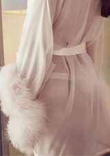 Gilda & Pearl Robe one size / Soft Pink Brief Encounter Silk Robe