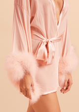Gilda & Pearl Robe one size / Soft Pink Brief Encounter Silk Robe