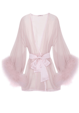 Gilda & Pearl Robe one size / Soft Pink Brief Encounter Silk Robe