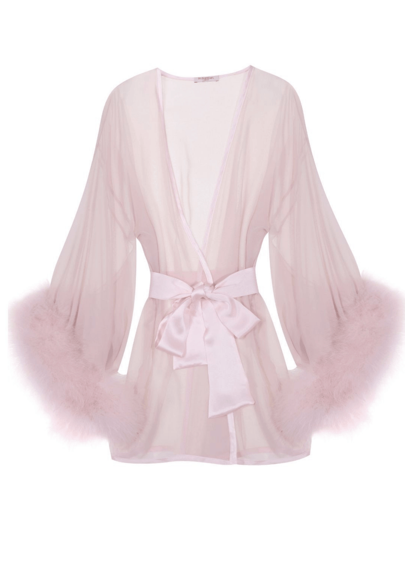Gilda & Pearl Robe one size / Soft Pink Brief Encounter Silk Robe
