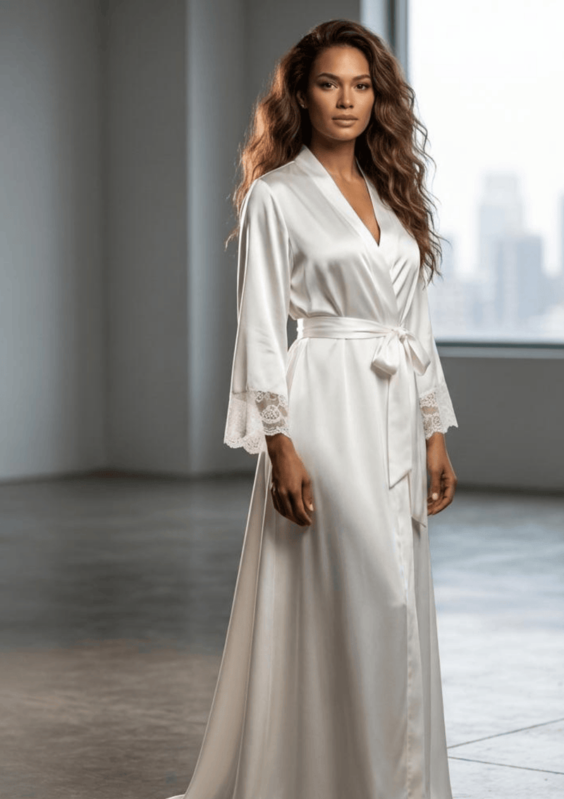 Gilda & Pearl Robe Rita Bridal Silk Long Robe