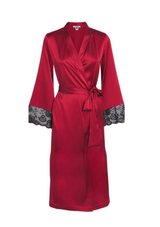 Gilda & Pearl Robe Satin Muse Long Red Robe