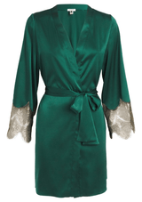 Gilda & Pearl Robes Matinee Short Robe Emerald