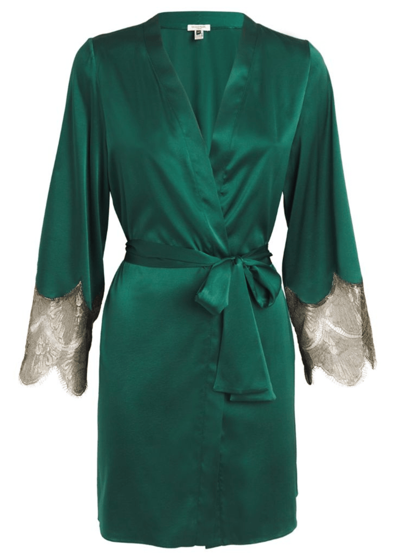 Gilda & Pearl Robes Matinee Short Robe Emerald