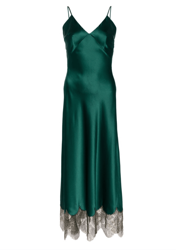 Gilda & Pearl Slip Matinee Midi Slip Emerald