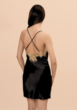 Gilda & Pearl Slip Mayfair Black Short Silk Slip