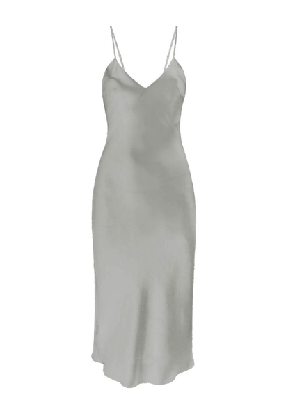 sachin and babi light blue dress Valeska Silver Foil Plunging Sheath Maxi Dress