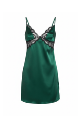 Gilda & Pearl Slip Satin Muse Short Emerald Slip