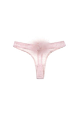 Diana Silk and Feather Pom Pom Thong