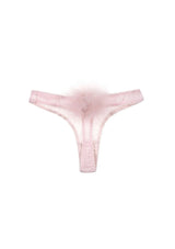 Gilda & Pearl Thong Diana Silk and Feather Pom Pom Thong