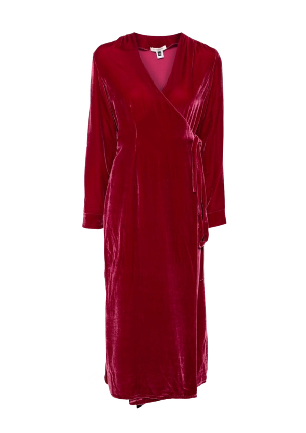 luxury velvet robe - red robe by gilda & pearl