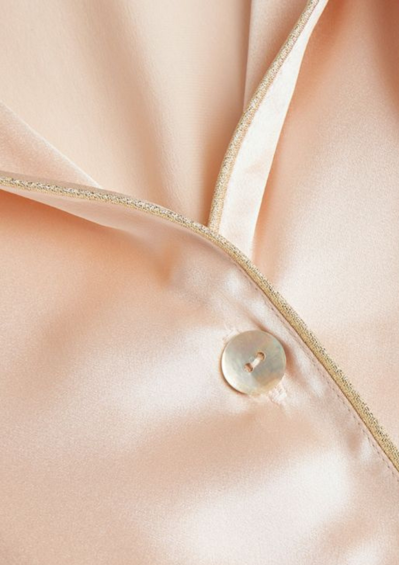 luxury silk pajama - pink silk sleepwear by gilda and pearl 