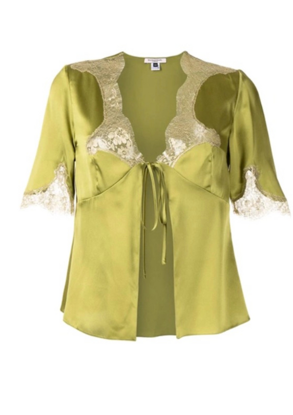 green silk top - designer silk womenswear by gilda and pearl