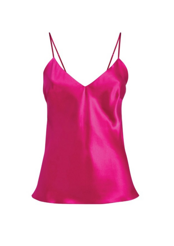 luxury silk camisole pink - pink sleepwear by gilda and pearl
