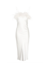 luxury white bridal silk dress - gilda and pearl silk slip dress