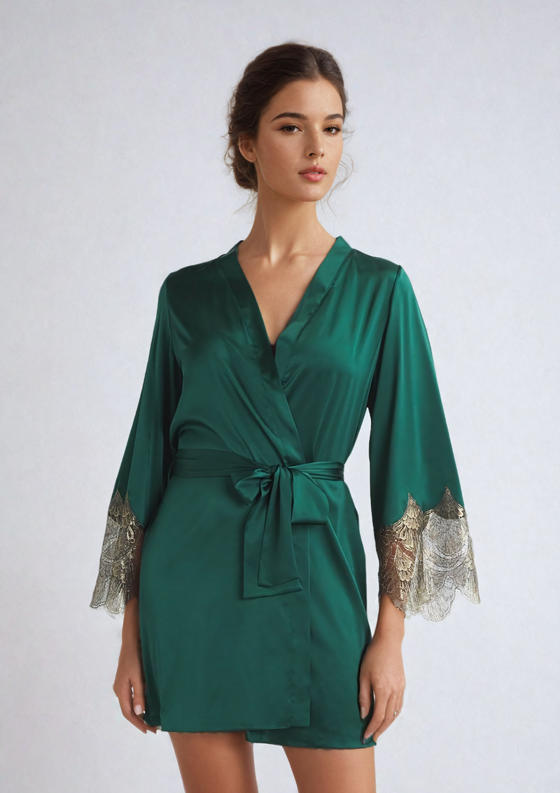 Matinee Short Robe Emerald