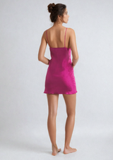 pink silk slip - luxury silk slip dresses by gilda and pearl