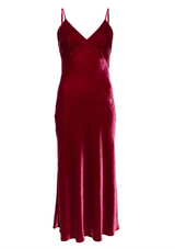 silk slip dress red - luxury red dress