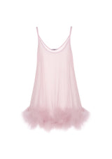 Pink Feather Babydoll made in UK by Gilda & Pearl