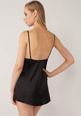  Black Silk Lace Babydoll by Gilda & Pearl